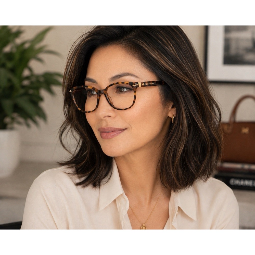 NEW Longchamp LO2608 Eyeglasses 690 Pink Tortoise 100% AUTHENTIC
